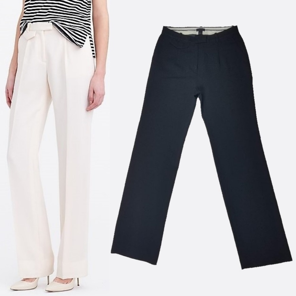 J. Crew Collection Wide-Leg Trouser in Black